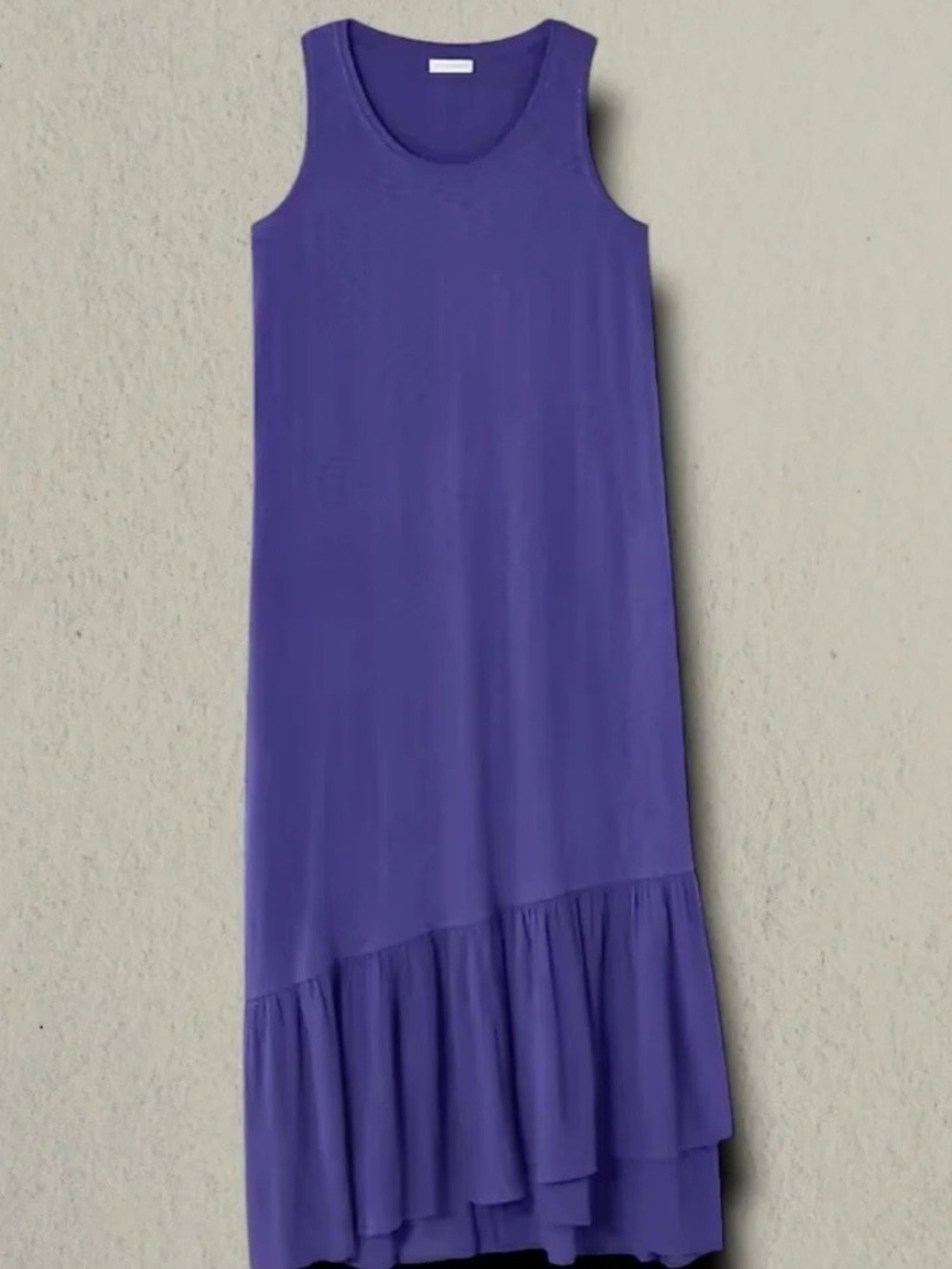 JUNE SALE! PRICE DROP!!  Jill Sleeveless Purple Ruffle-Hem Maxi Dress 2X